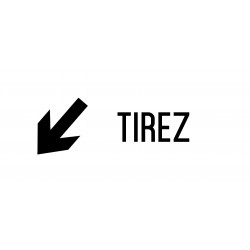 Autocollant vinyl - Tirez  - L.200 x H.100 mm